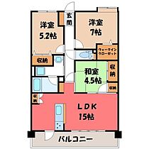 栃木県宇都宮市一条1丁目（賃貸マンション3LDK・5階・72.60㎡） その2