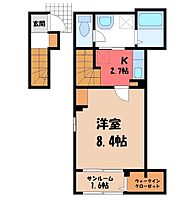 栃木県小山市西城南1丁目（賃貸アパート1K・2階・36.14㎡） その2