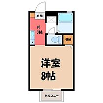 栃木県小山市東城南4丁目（賃貸アパート1K・1階・23.40㎡） その2