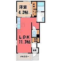 栃木県栃木市大平町富田（賃貸アパート1LDK・1階・37.76㎡） その2