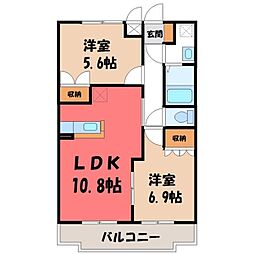 東北本線 間々田駅 バス17分 粟宮下下車 徒歩8分