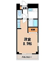 アーバンハイツ岩崎 D  ｜ 栃木県宇都宮市鶴田2丁目（賃貸アパート1K・2階・24.84㎡） その2