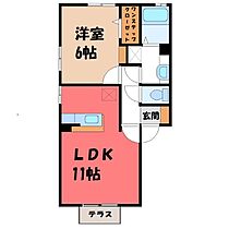 茨城県筑西市稲野辺（賃貸アパート1LDK・1階・41.26㎡） その2