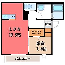 栃木県栃木市箱森町（賃貸アパート1LDK・1階・38.23㎡） その2