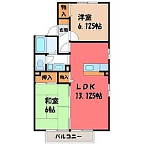 栃木県河内郡上三川町大字上三川（賃貸アパート2LDK・2階・54.67㎡） その2