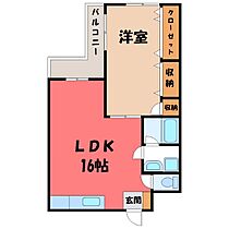 グランドハイツダイケー  ｜ 栃木県宇都宮市桜5丁目（賃貸マンション1LDK・2階・51.43㎡） その2