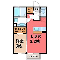 栃木県栃木市大平町西野田（賃貸アパート1LDK・1階・29.25㎡） その2