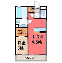 栃木県小山市神鳥谷2丁目（賃貸アパート1LDK・1階・33.39㎡） その2