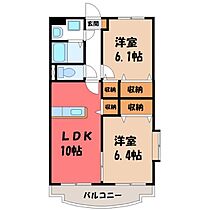 栃木県栃木市城内町2丁目（賃貸アパート2LDK・2階・53.67㎡） その2