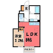 アーバンテラス  ｜ 栃木県宇都宮市鶴田町（賃貸アパート1LDK・1階・29.21㎡） その2