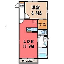 栃木県小山市大字横倉新田（賃貸アパート1LDK・1階・43.02㎡） その2