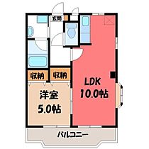 栃木県宇都宮市簗瀬町（賃貸マンション1LDK・2階・37.04㎡） その2