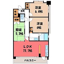 栃木県鹿沼市朝日町（賃貸マンション3LDK・5階・72.88㎡） その2