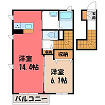 茨城県筑西市新治（賃貸アパート1LDK・2階・54.14㎡） その2