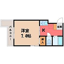 栃木県宇都宮市西一の沢町（賃貸マンション1K・1階・23.00㎡） その2