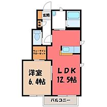 栃木県宇都宮市駒生町（賃貸アパート1LDK・1階・46.68㎡） その2