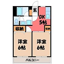 栃木県宇都宮市鶴田2丁目（賃貸アパート1LDK・2階・41.00㎡） その2