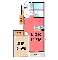 栃木県栃木市平井町（賃貸アパート1LDK・1階・44.72㎡） その2