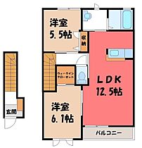 茨城県筑西市市野辺（賃貸アパート2LDK・2階・61.63㎡） その2