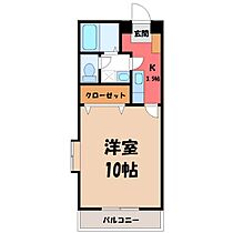 栃木県宇都宮市陽東3丁目（賃貸マンション1K・2階・31.50㎡） その2