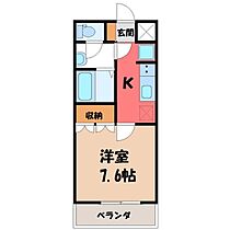 栃木県栃木市薗部町1丁目（賃貸アパート1K・2階・26.25㎡） その2