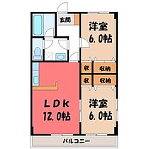 栃木県宇都宮市御幸ケ原町（賃貸マンション2LDK・5階・57.00㎡） その2