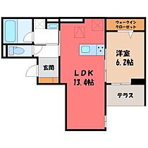 栃木県宇都宮市南大通り4丁目（賃貸アパート1LDK・1階・47.58㎡） その2