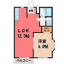 栃木県河内郡上三川町大字上蒲生（賃貸アパート1LDK・1階・39.74㎡） その2