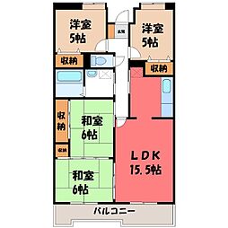 ルミエール薬師寺 4LDKの間取図画像