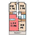 一の沢ヴィラージュマンション3階8.0万円