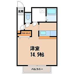 シティパルスギモト5 ワンルームの間取図画像