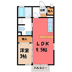 ヴェルデ・ナチュール3 1LDKの間取図画像