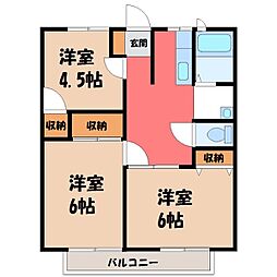 宇高前パナハイツ 3Kの間取図画像
