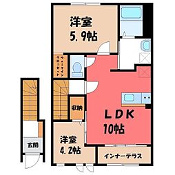 メゾン カメリア 2LDKの間取図画像
