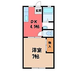 ハイソフトパナタウン東栄C 1DKの間取図画像