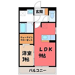 ロイヤルビュー 1LDKの間取図画像