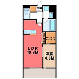 エクリプス 1LDKの間取図画像