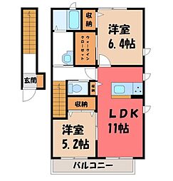 ベルウッド 2LDKの間取図画像