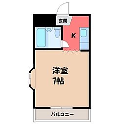 エクセレントハイツ 1Kの間取図画像