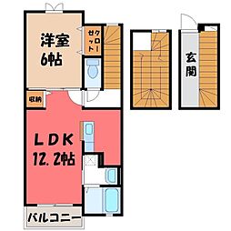 エターナル 1LDKの間取図画像