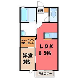 グリーンハウス 1LDKの間取図画像