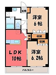 ベルステージ 2LDKの間取図画像