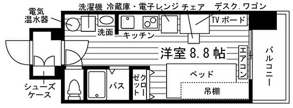 学生会館 ユニ・リヴェール札幌[食事付き] ｜北海道札幌市中央区北五条西１４丁目(賃貸マンション1R・6階・20.70㎡)の写真 その2