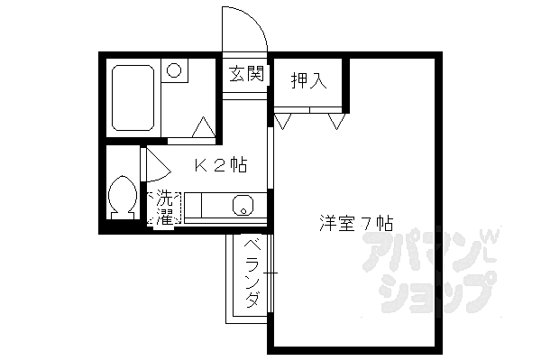 セジュール丹波橋 202｜京都府京都市伏見区桃山福島太夫西町(賃貸アパート1K・2階・20.20㎡)の写真 その2