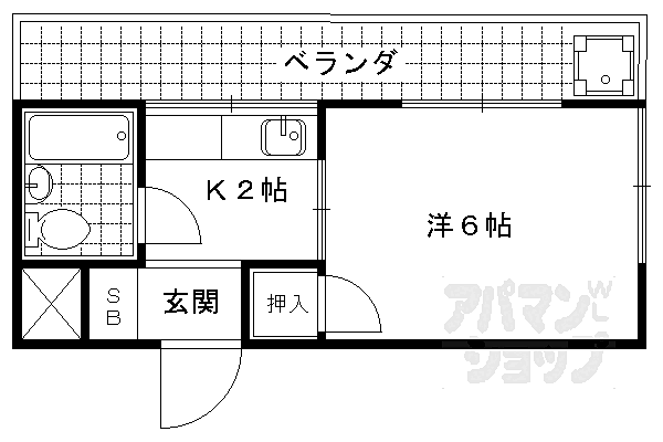 京都府京都市山科区東野中井ノ上町(賃貸マンション1K・3階・17.29㎡)の写真 その2