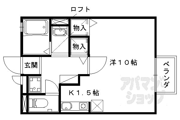 京都府京都市山科区竹鼻木ノ本町(賃貸アパート1R・2階・29.25㎡)の写真 その2