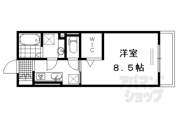 リヴィエール 303｜京都府京都市伏見区竹田向代町(賃貸アパート1K・3階・30.03㎡)の写真 その2