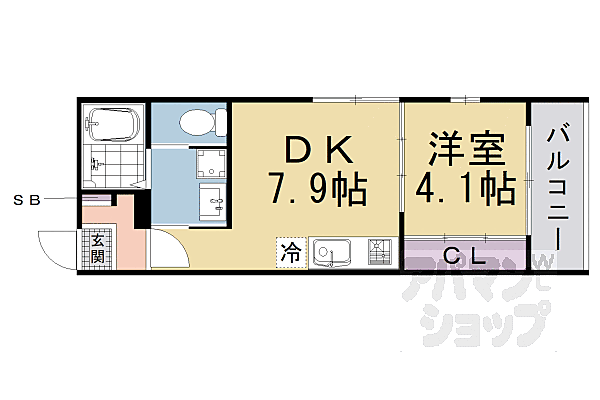 （仮称）醍醐構口町・醍醐合場町 202｜京都府京都市伏見区醍醐構口町(賃貸アパート1DK・2階・30.01㎡)の写真 その2