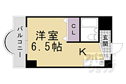 阪急京都本線 長岡天神駅 徒歩3分の賃貸マンション 3階1Kの間取り
