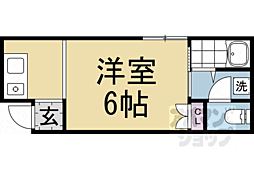 阪急京都本線 東向日駅 徒歩15分の賃貸アパート 1階ワンルームの間取り